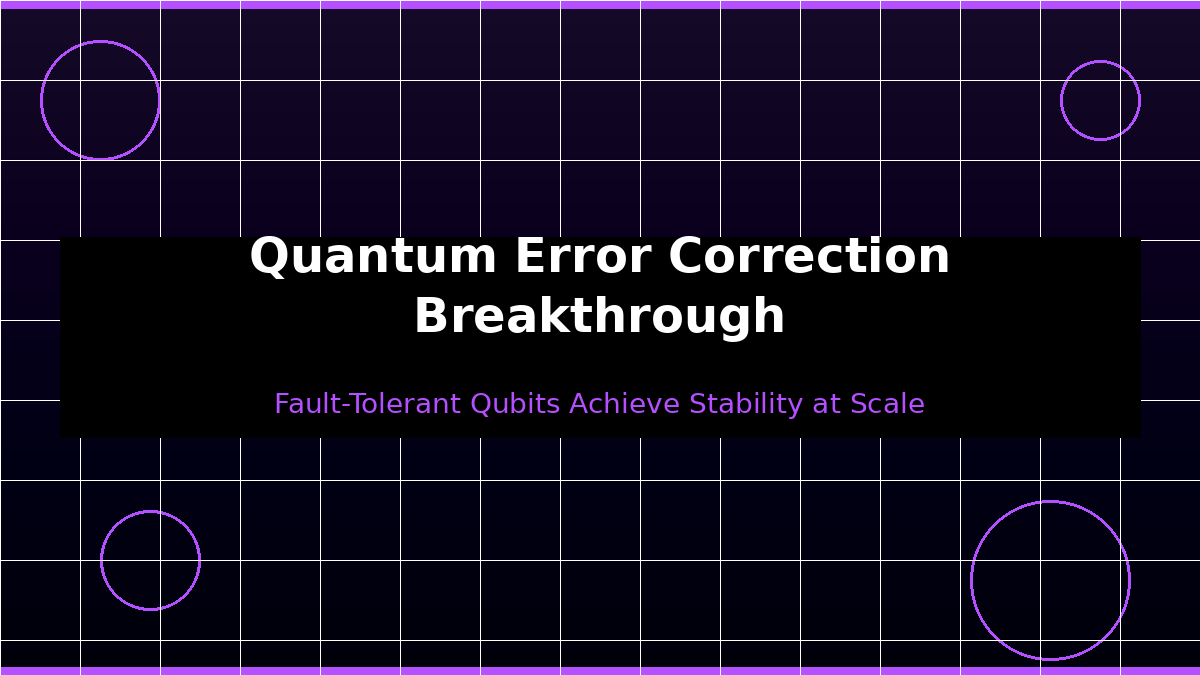 Quantum Error Correction Enabling Fault-Tolerant Computation